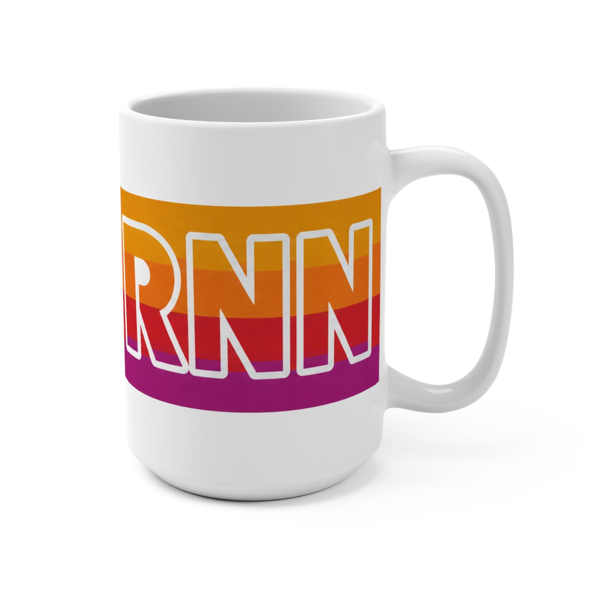RetroNewsNow Retro Stripe Coffee Mug – 15 oz