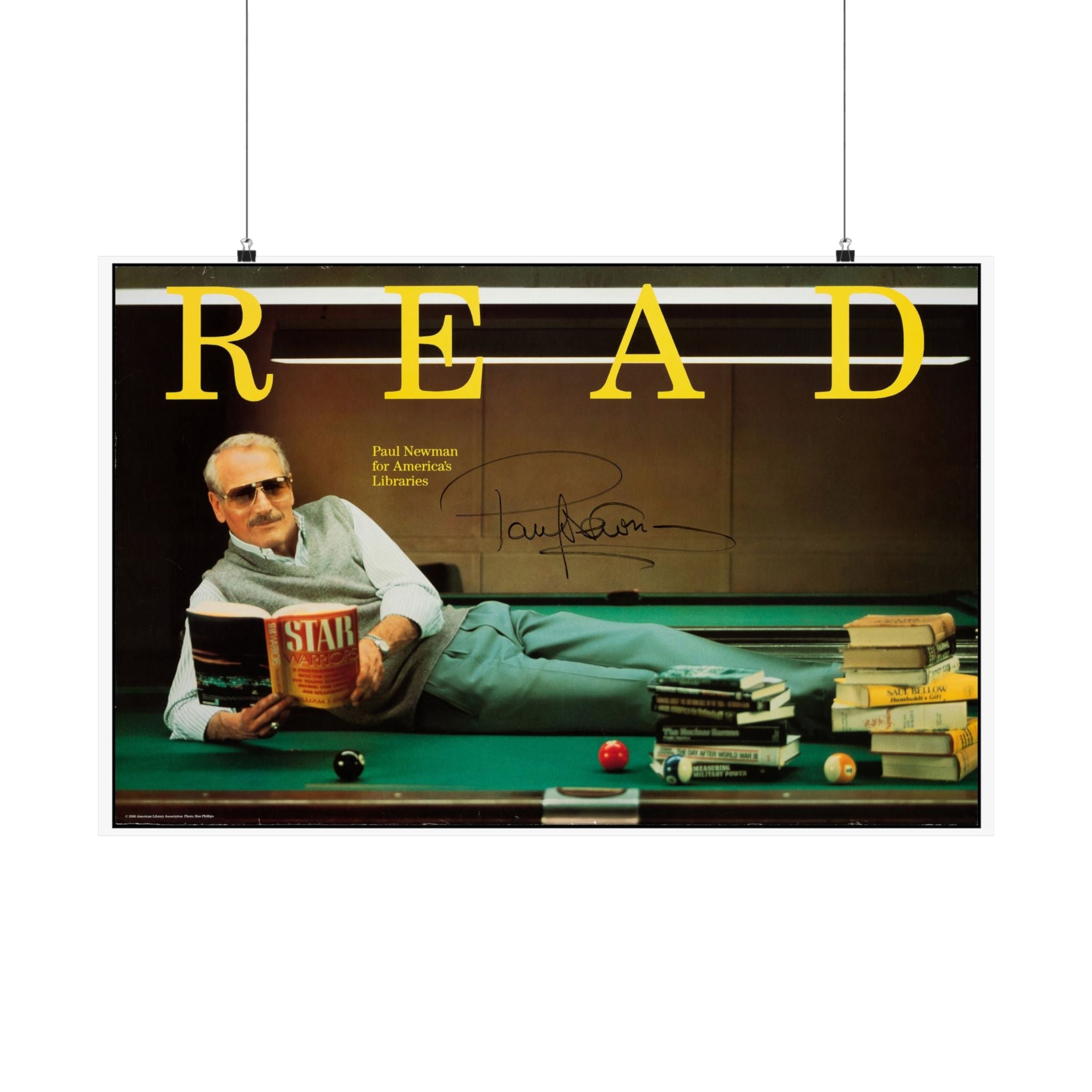 READ Paul Newman Reproduction 1986 Poster - American Library Association