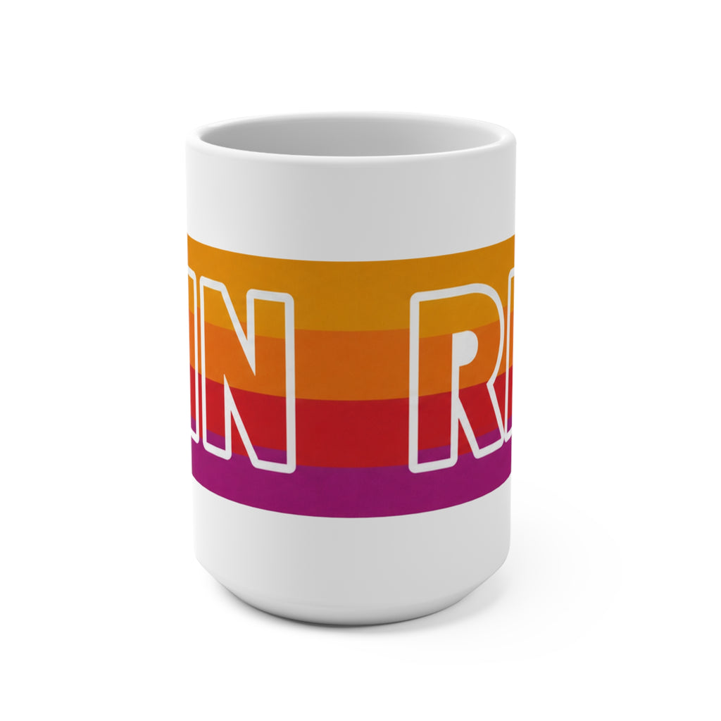 RetroNewsNow Retro Stripe Coffee Mug – 15 oz