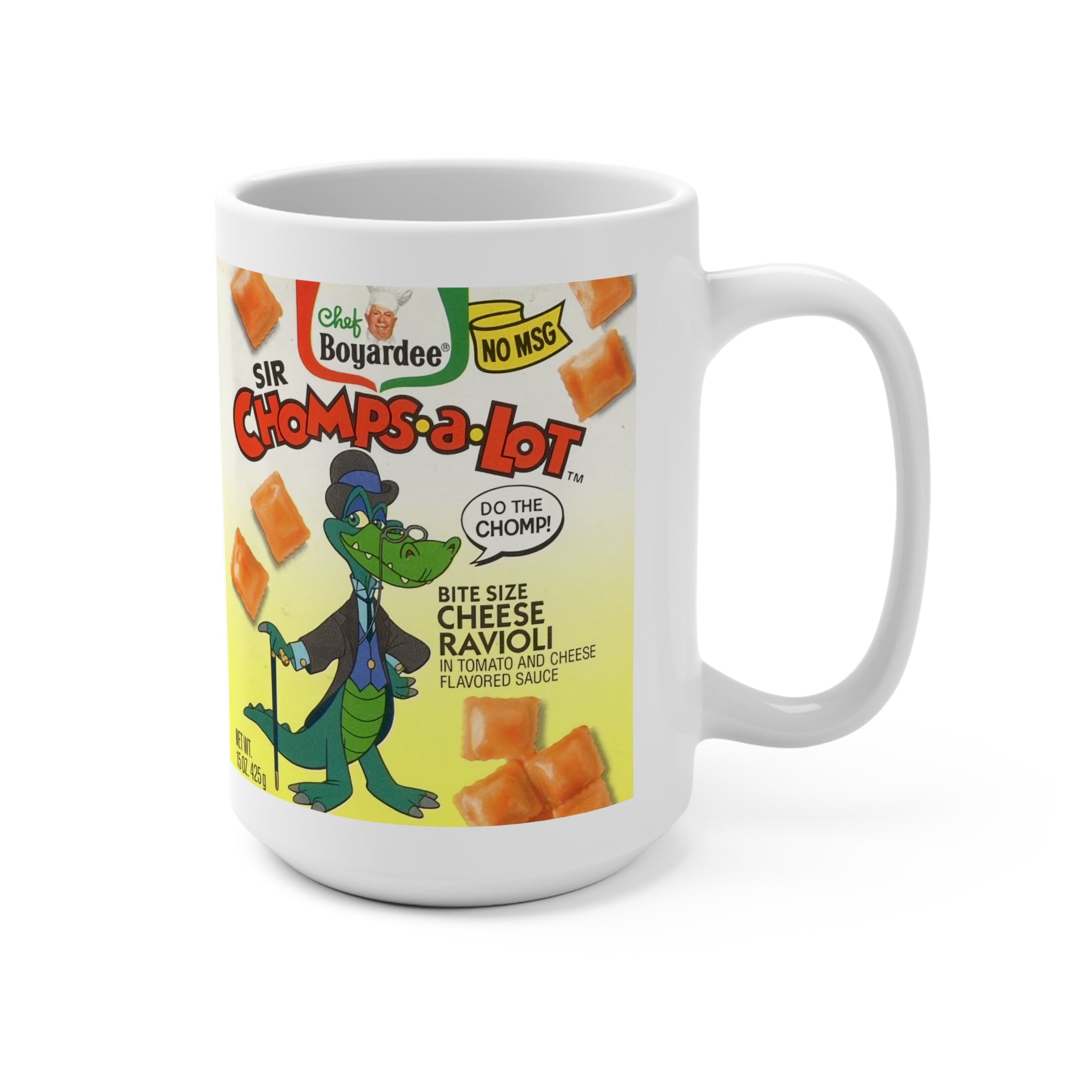 Chef Boyardee Ravioli Vintage Cartoon Mug — 'Sir Chomps-a-Lot' 15oz