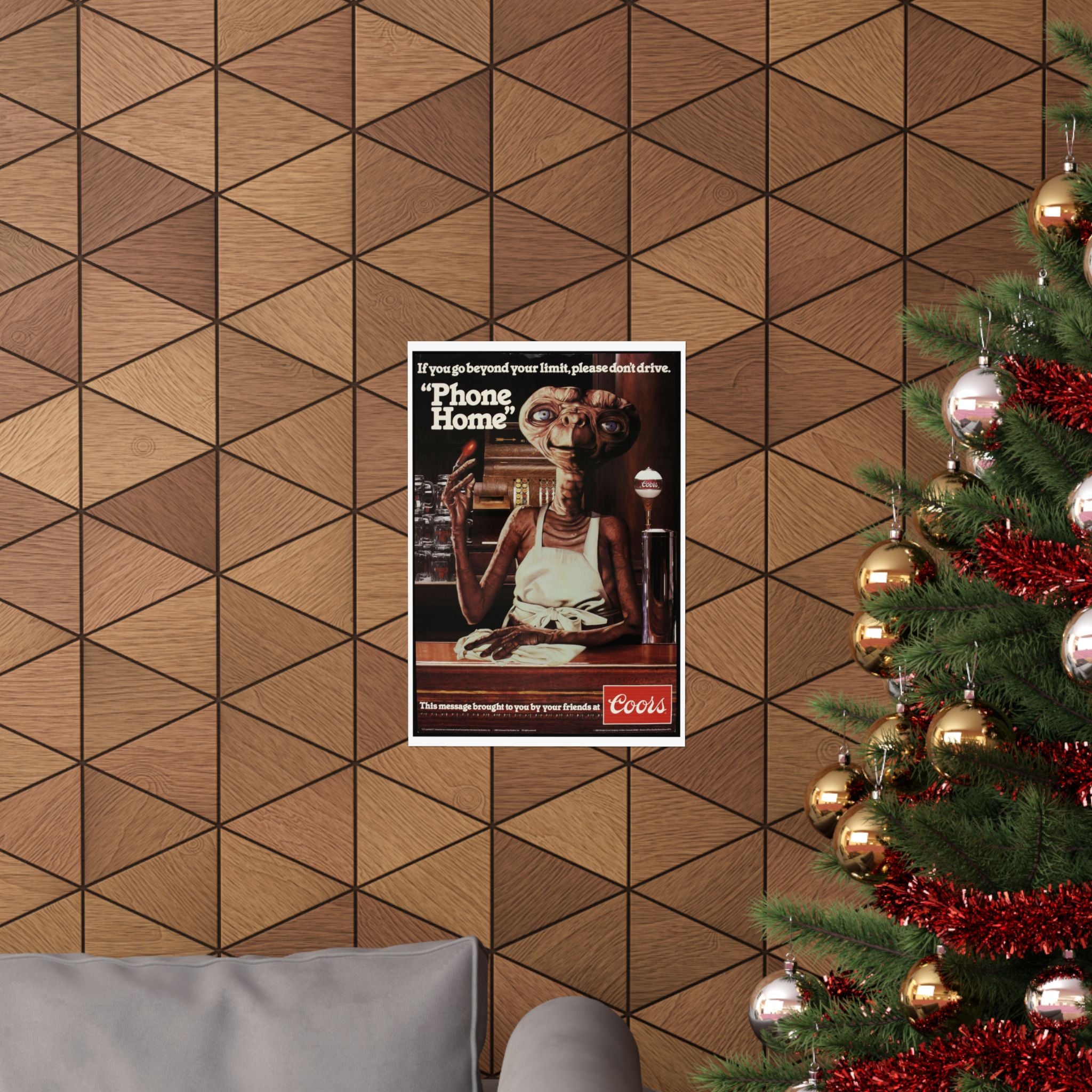 E.T. "Phone Home" Vintage Anti-Drunk Driving Poster - Matte Vertical Print