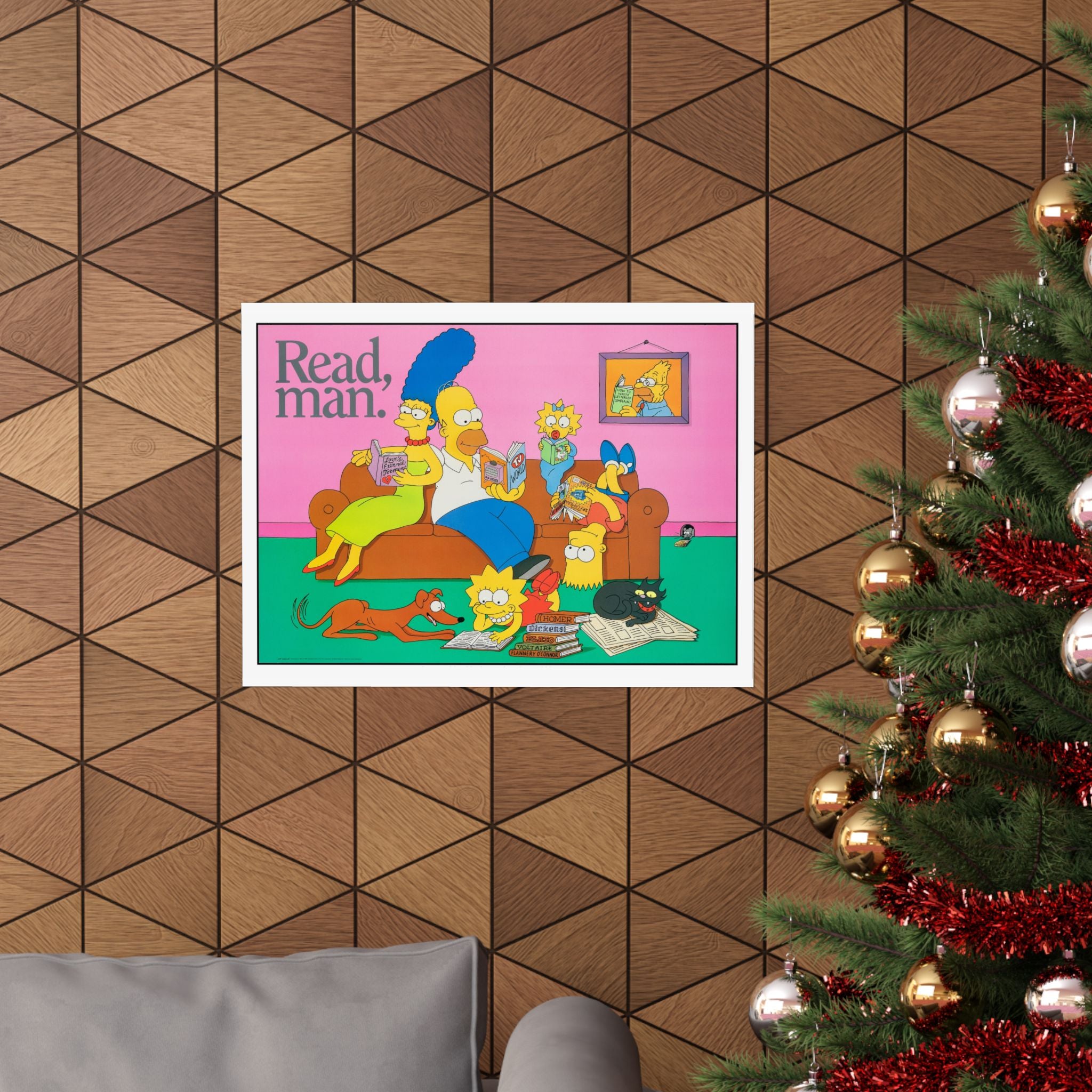 Read, Man. 'The Simpsons' Reproduction 1990 Poster — American Library Association