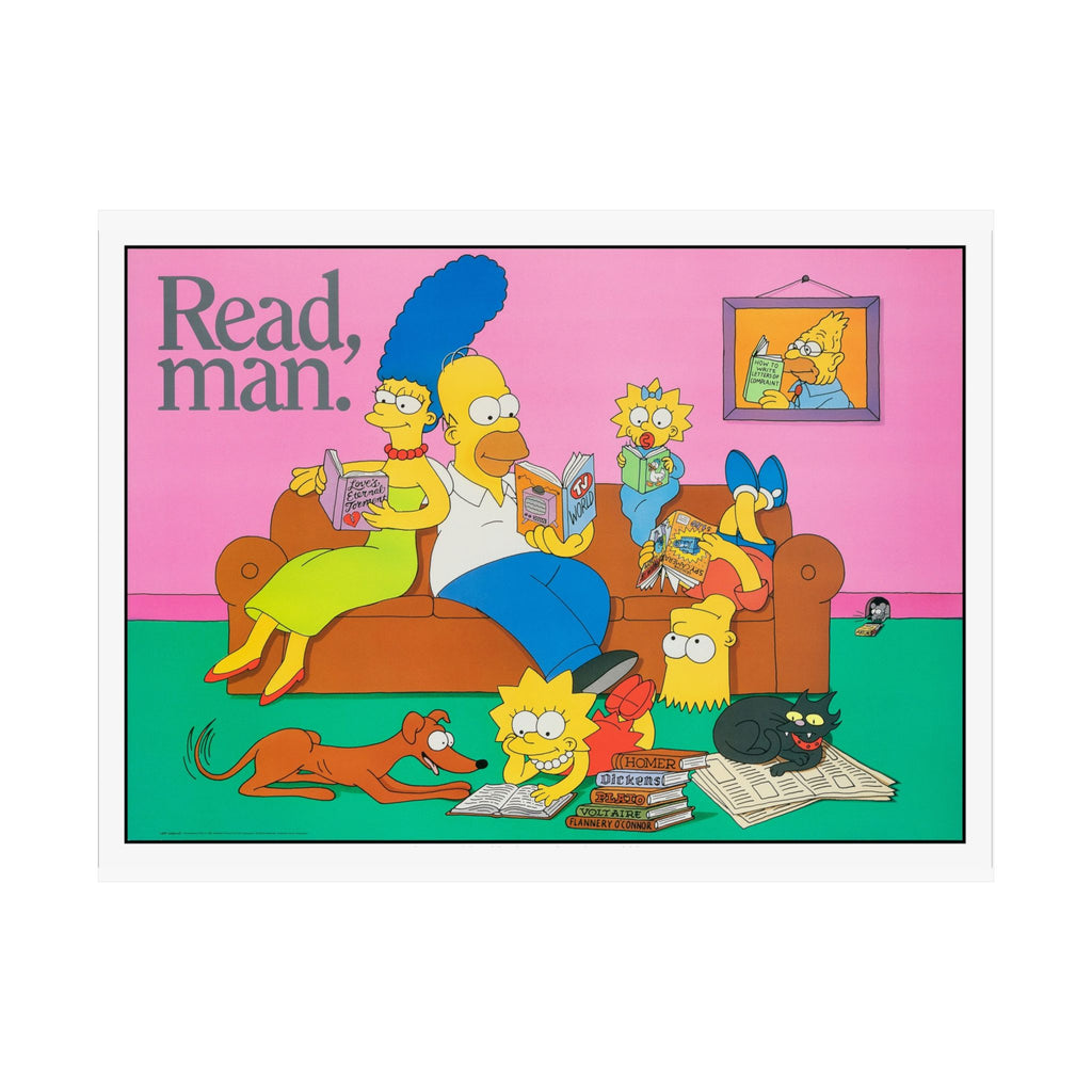 Read, Man. 'The Simpsons' Reproduction 1990 Poster — American Library Association