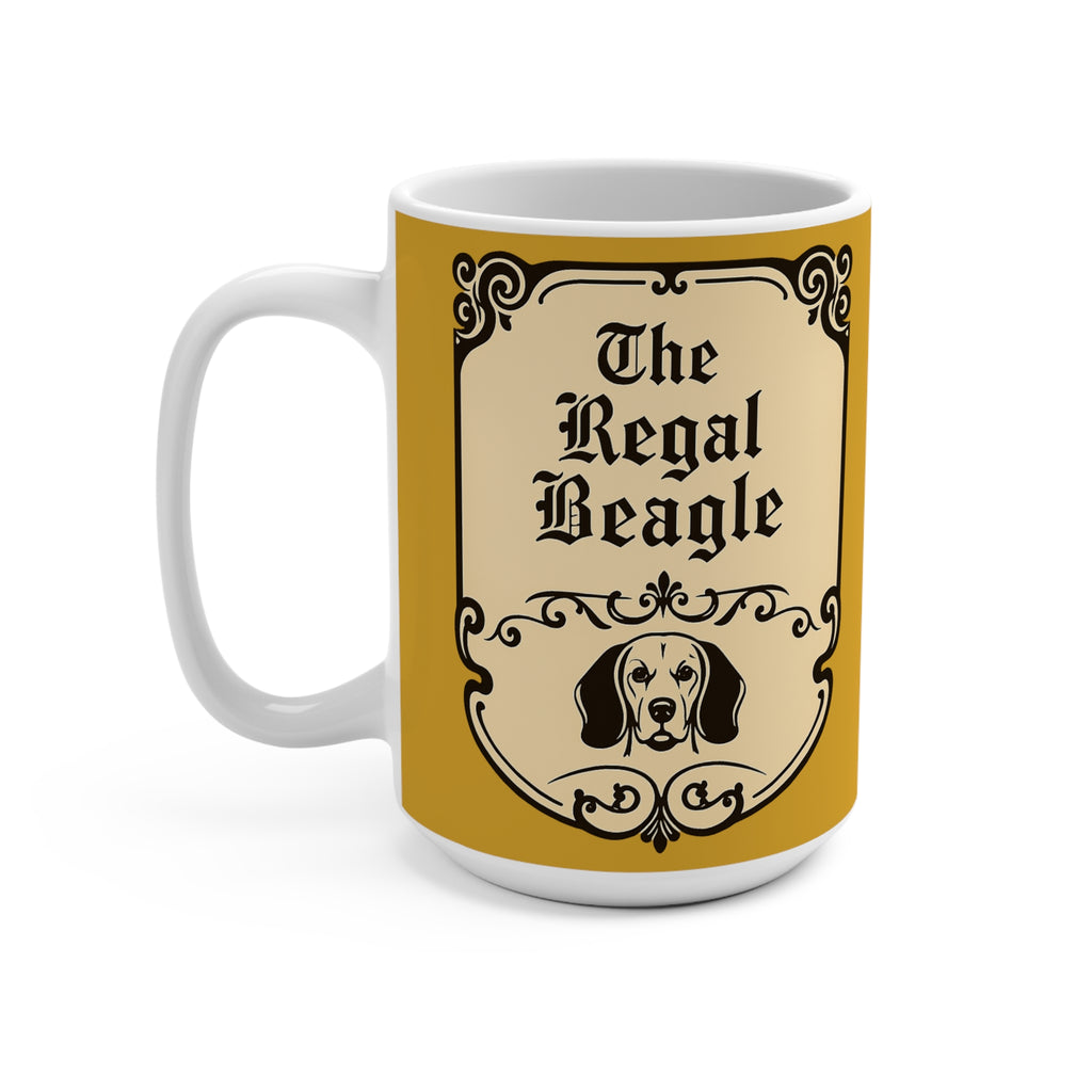 Retro Regal Beagle-Inspired 15oz Ceramic Mug