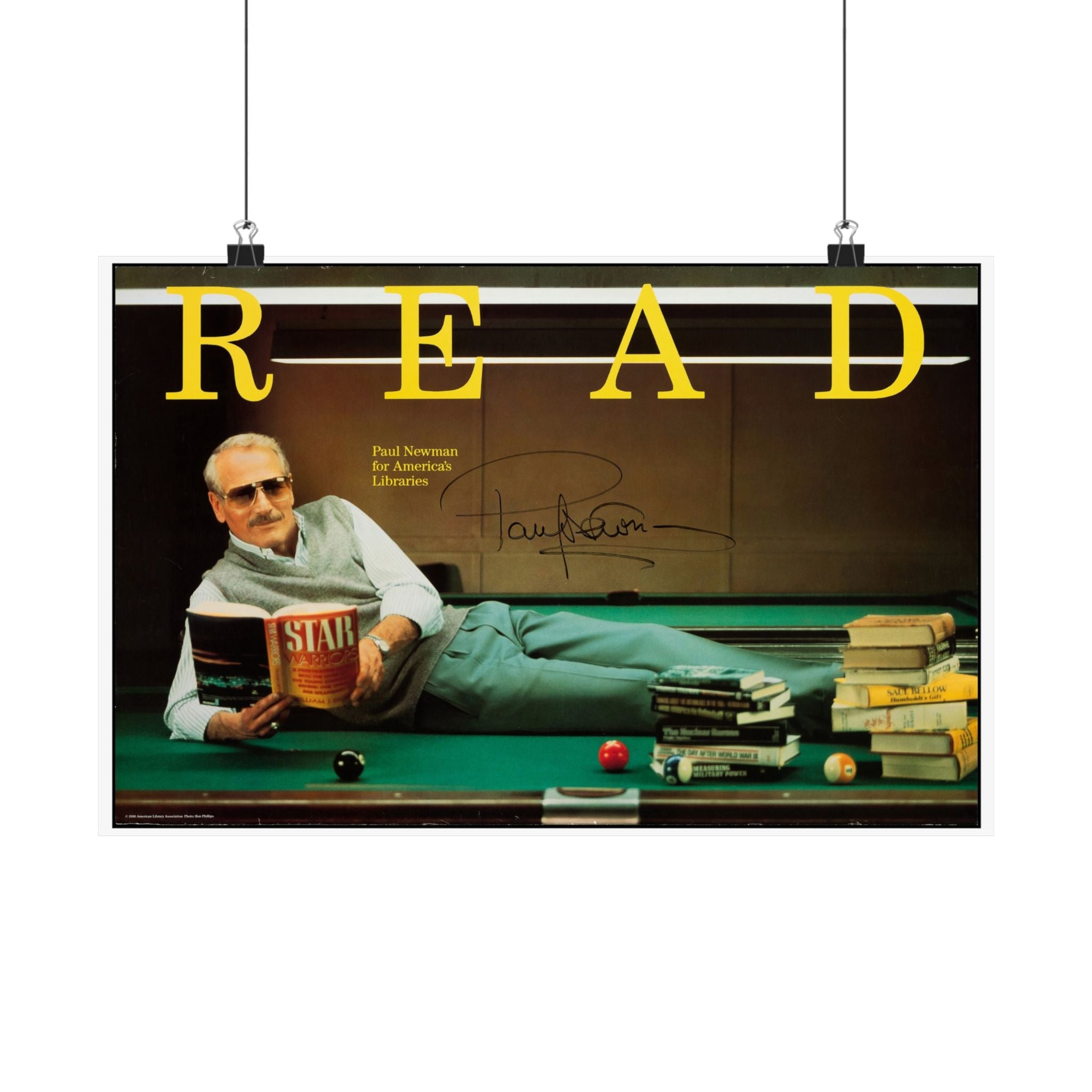 READ Paul Newman Reproduction 1986 Poster - American Library Association