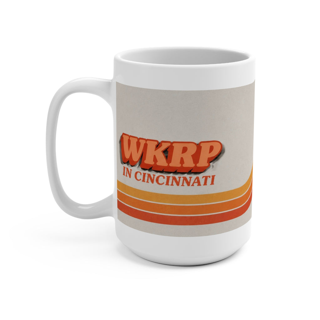 Retro WKRP in Cincinnati Logo Coffee Cup