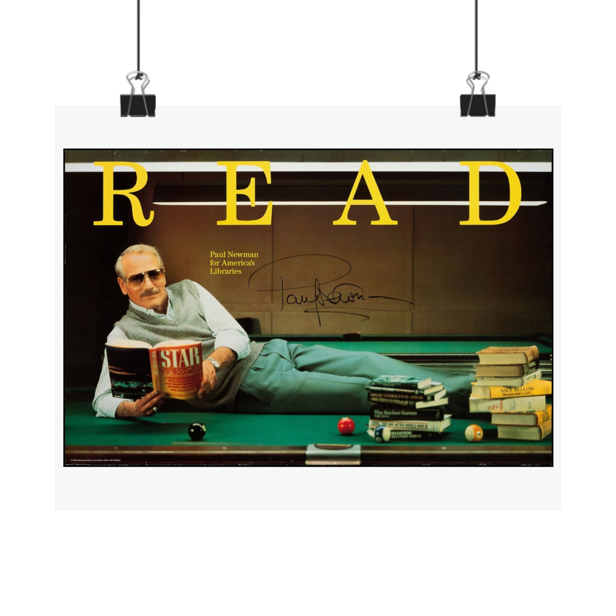 READ Paul Newman Reproduction 1986 Poster - American Library Association
