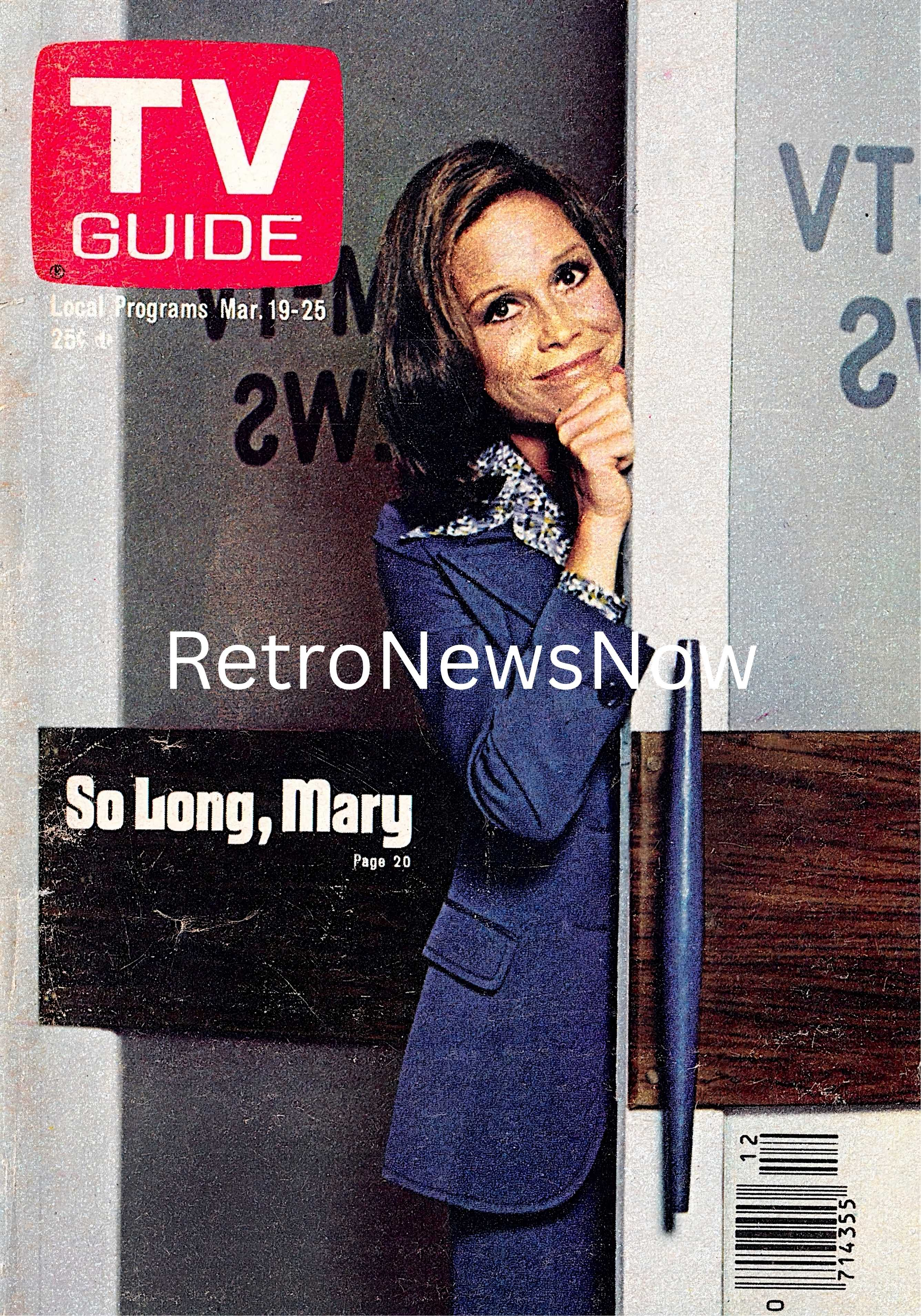 1977 Mary Tyler Moore TV Guide Cover - Original Size Digital Download - High Resolution Scan