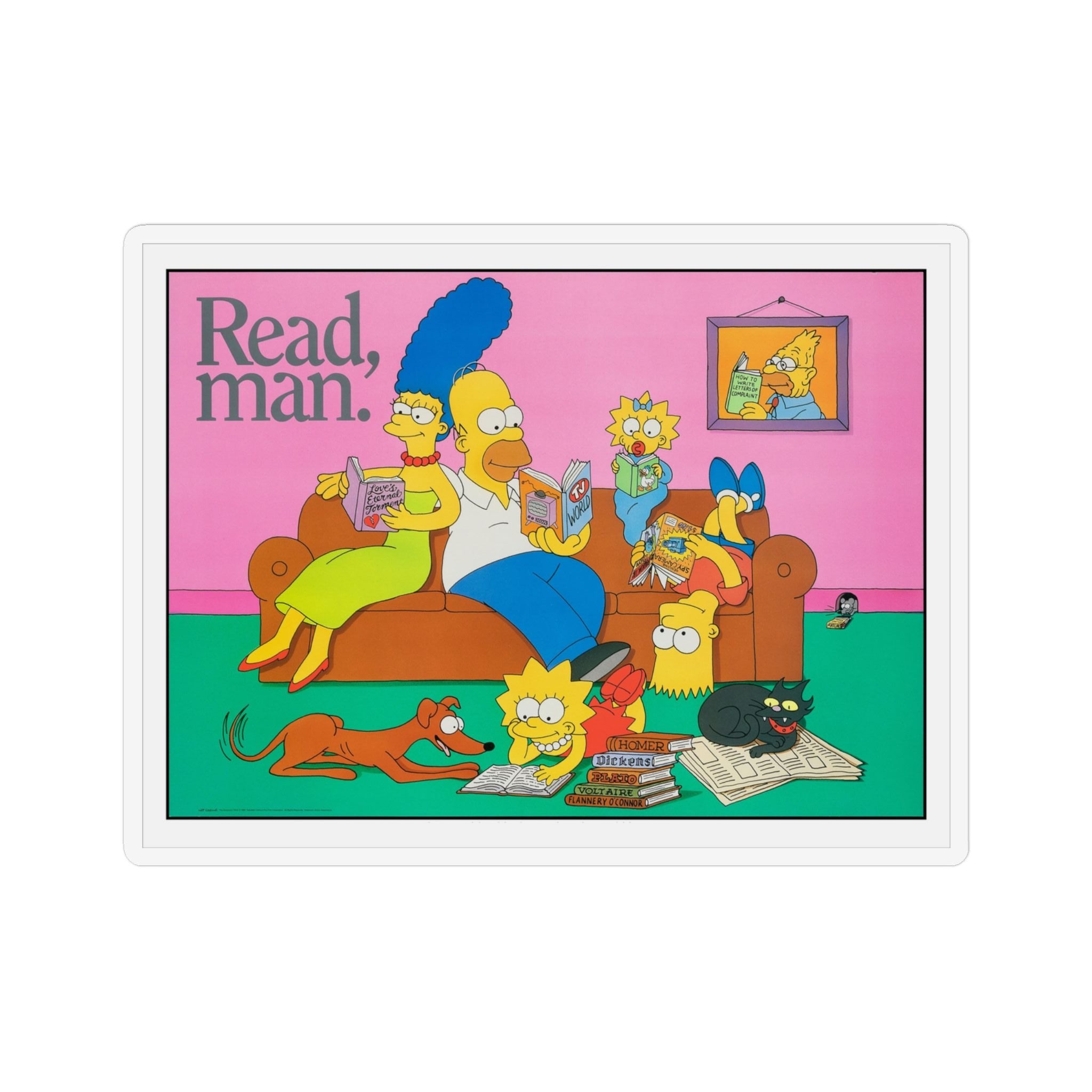'Read, man' 'The Simpsons' American Library Association Reproduction Magnet