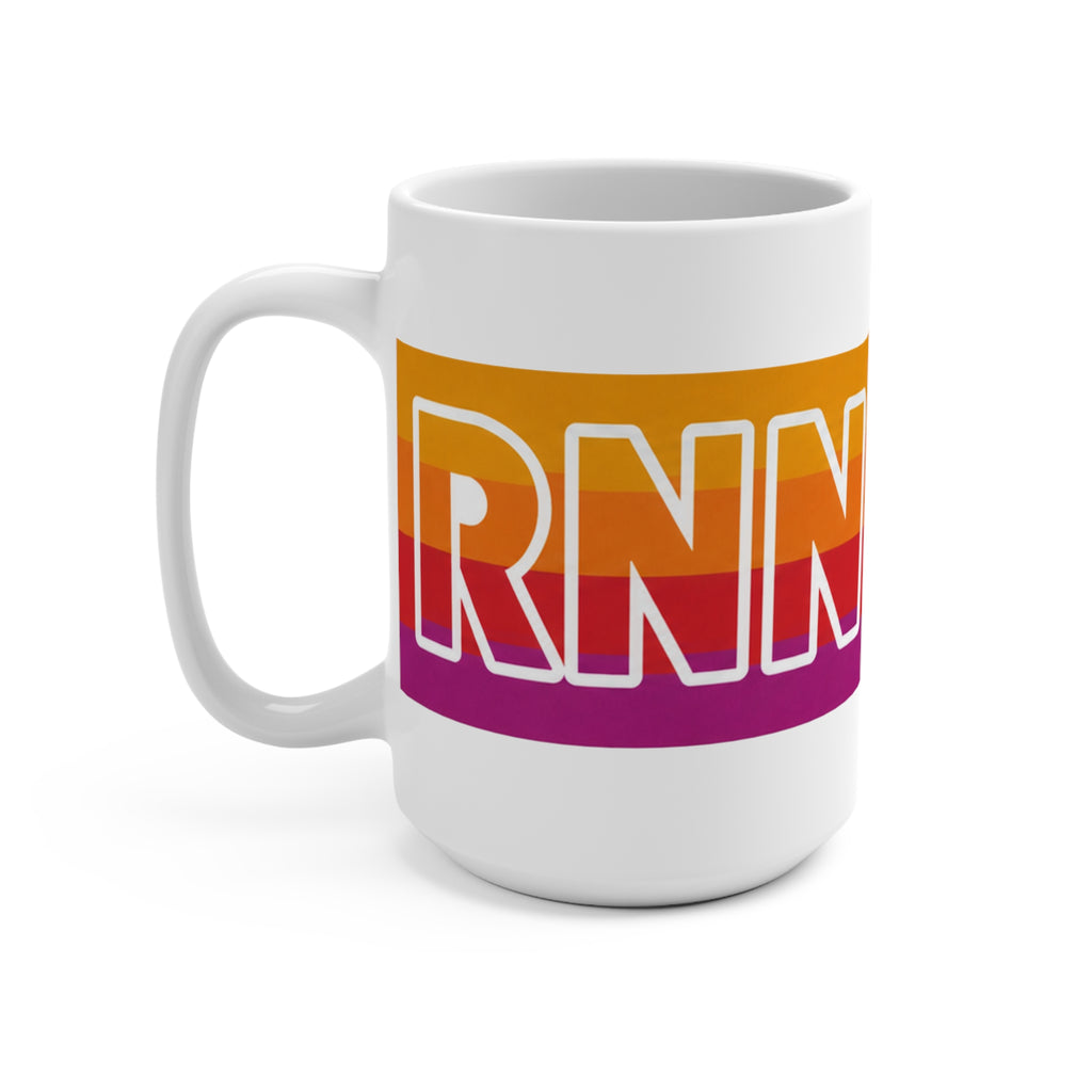 RetroNewsNow Retro Stripe Coffee Mug – 15 oz