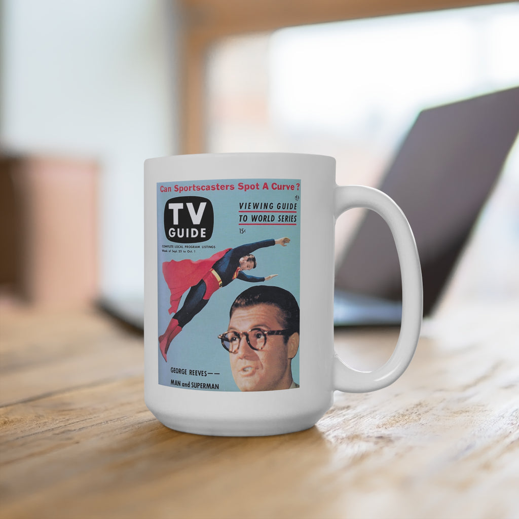 George Reeves as Superman – Iconic 1953 TV Guide Cover Mug | RetroNewsNow