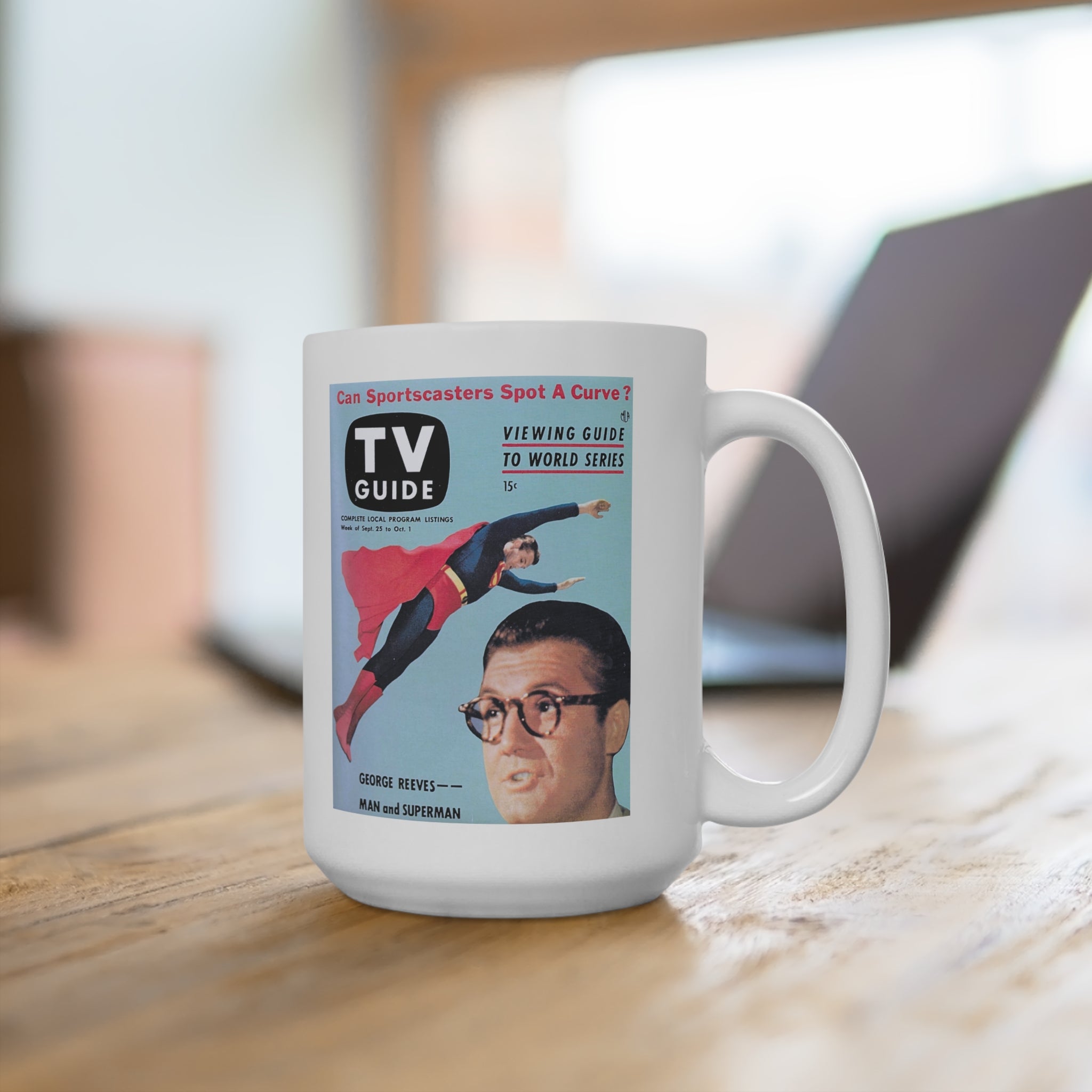 George Reeves as Superman – Iconic 1953 TV Guide Cover Mug | RetroNewsNow