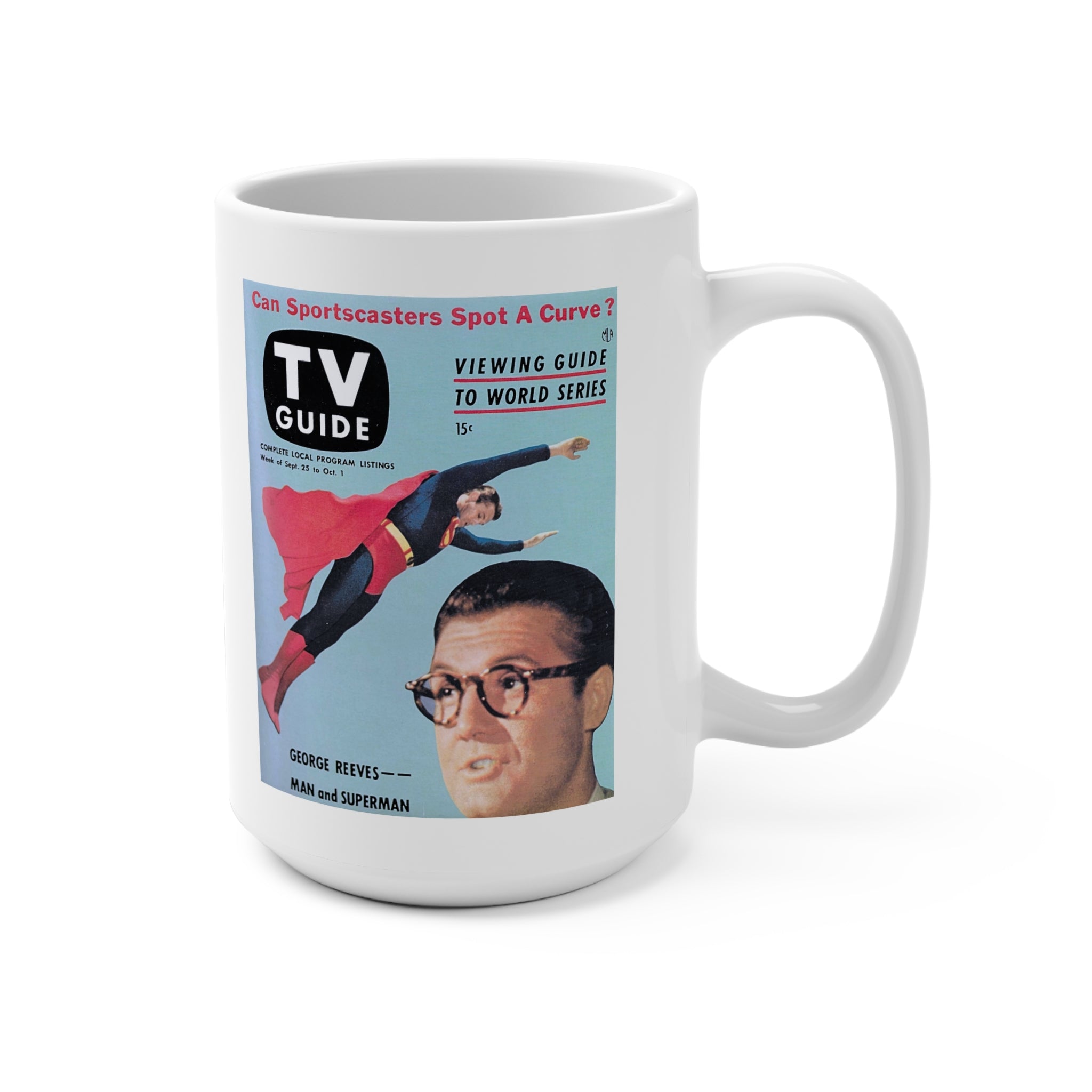 George Reeves as Superman – Iconic 1953 TV Guide Cover Mug | RetroNewsNow