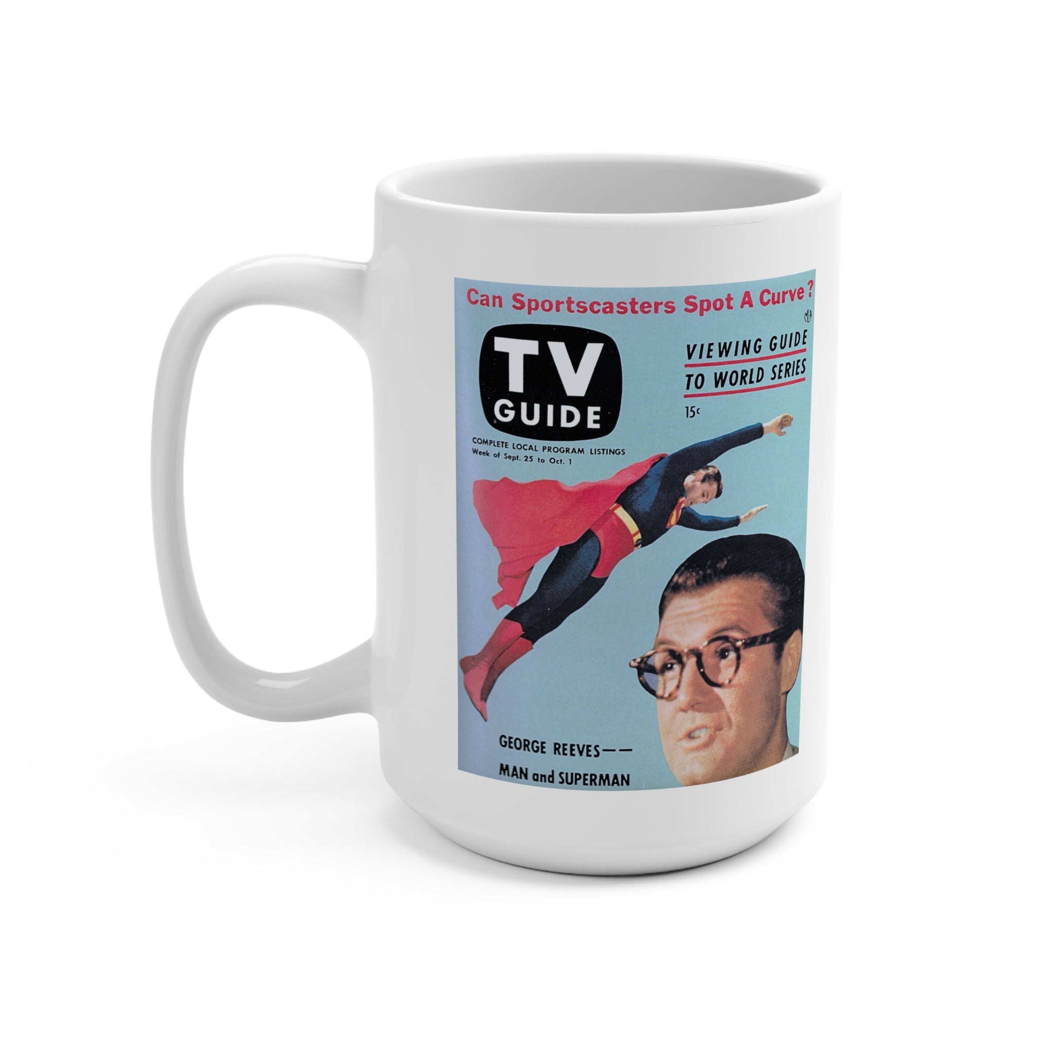 George Reeves as Superman – Iconic 1953 TV Guide Cover Mug | RetroNewsNow