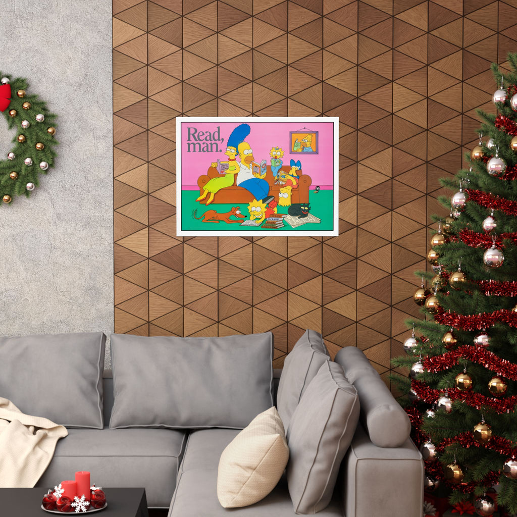 Read, Man. 'The Simpsons' Reproduction 1990 Poster — American Library Association
