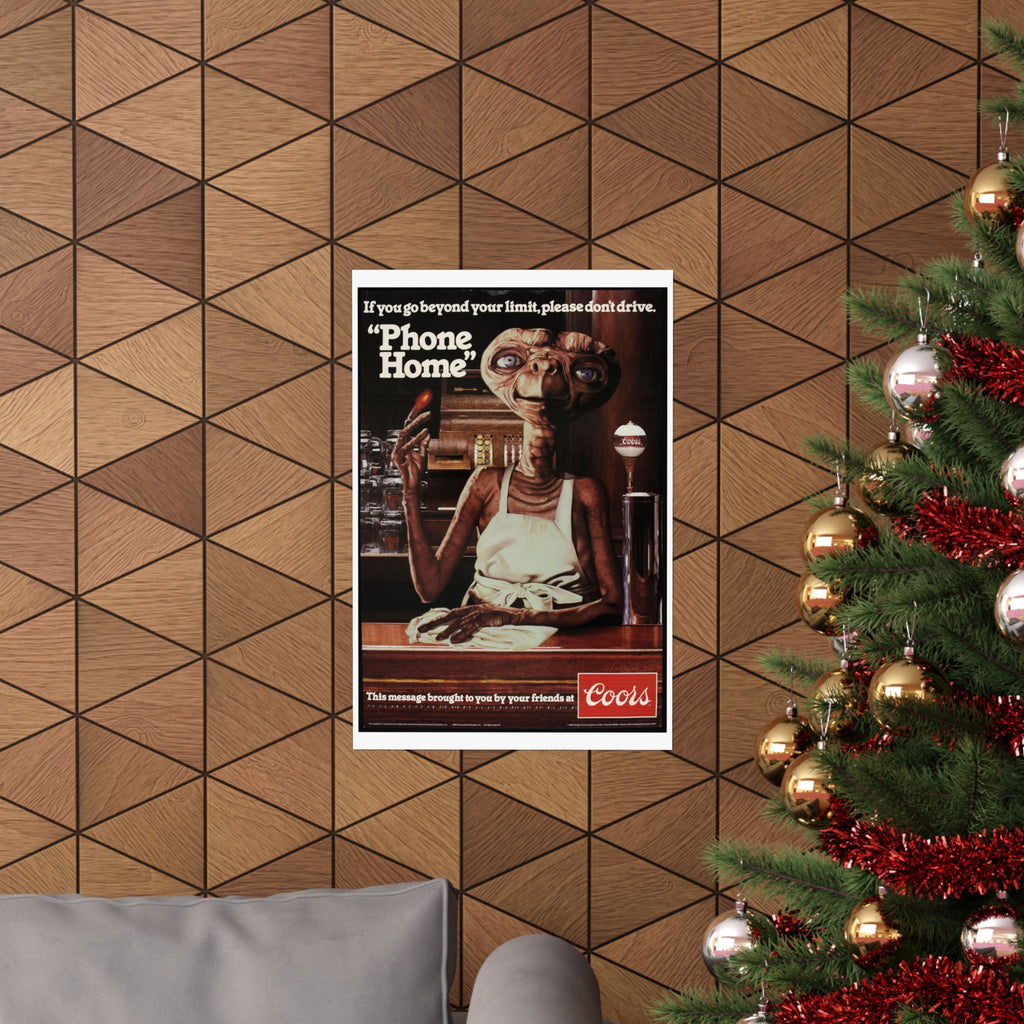 E.T. "Phone Home" Vintage Anti-Drunk Driving Poster - Matte Vertical Print