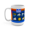 Retro Weather Channel Icons 15oz Mug — Current Conditions Forecast Coffee Cup