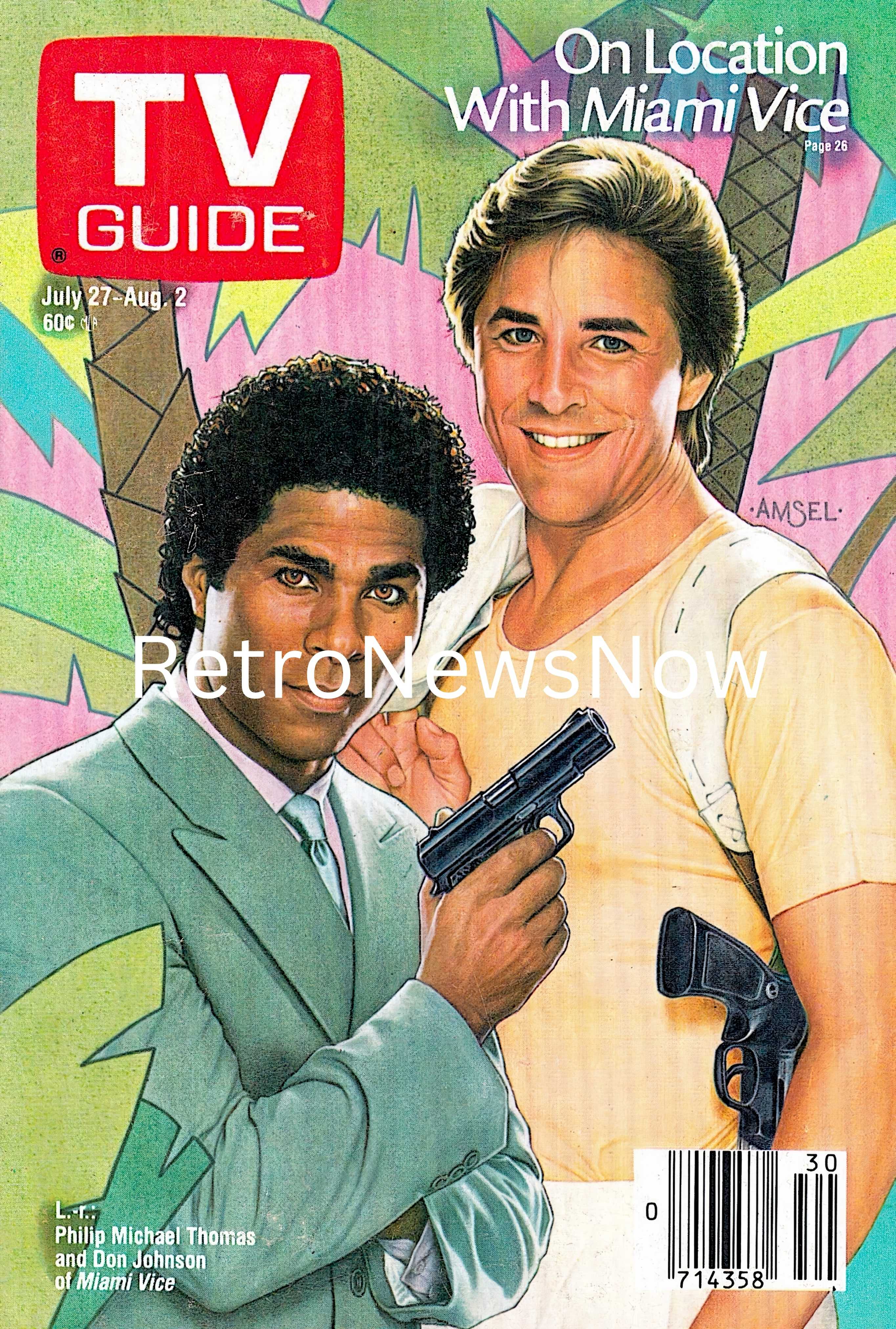 Miami Vice – 1985 TV Guide Cover Digital Printable | RetroNewsNow