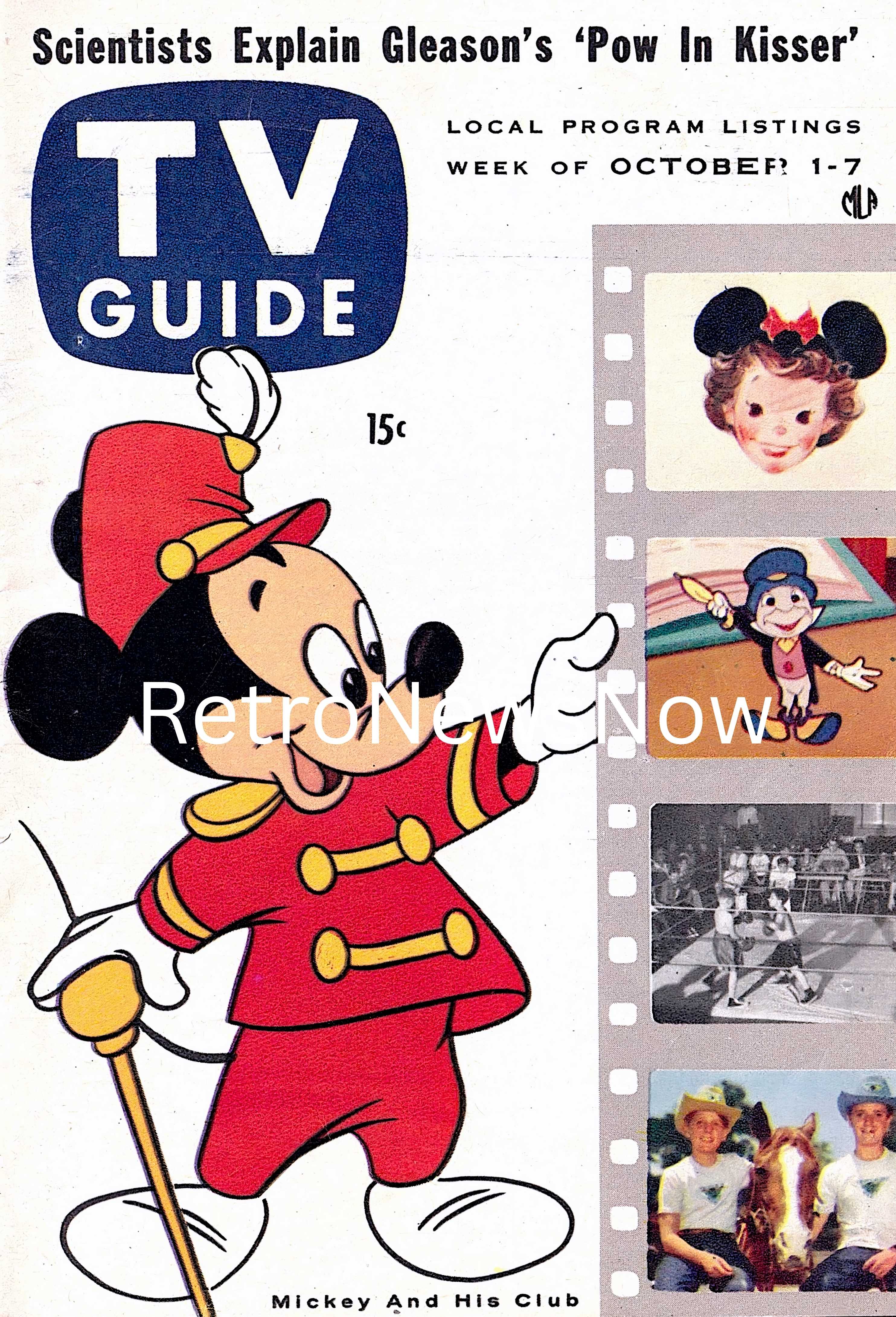 Mickey Mouse Club – Iconic 1955 TV Guide Cover Digital Printable | RetroNewsNow