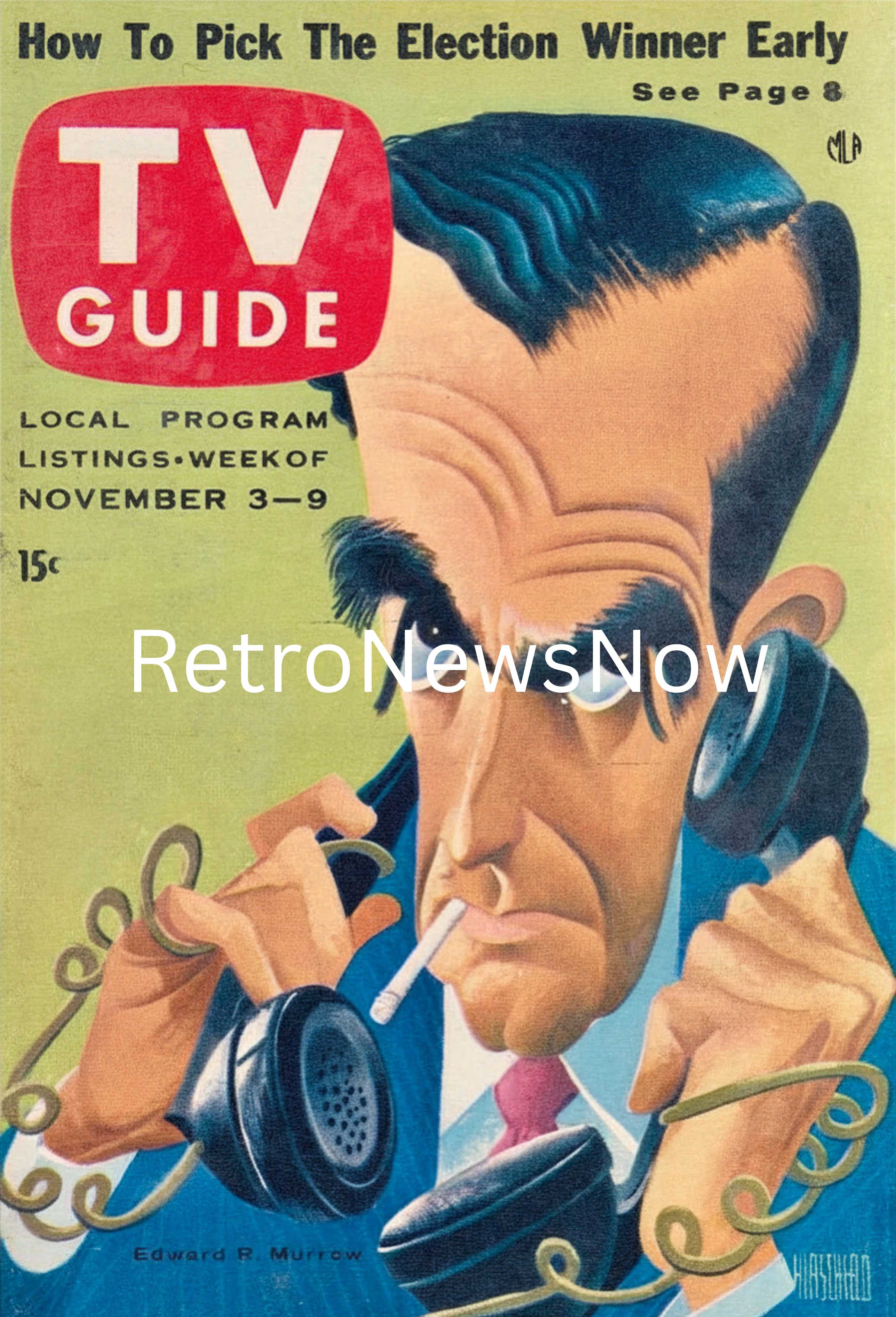 Edward R. Murrow – Iconic 1956 TV Guide Cover Digital Printable | RetroNewsNow