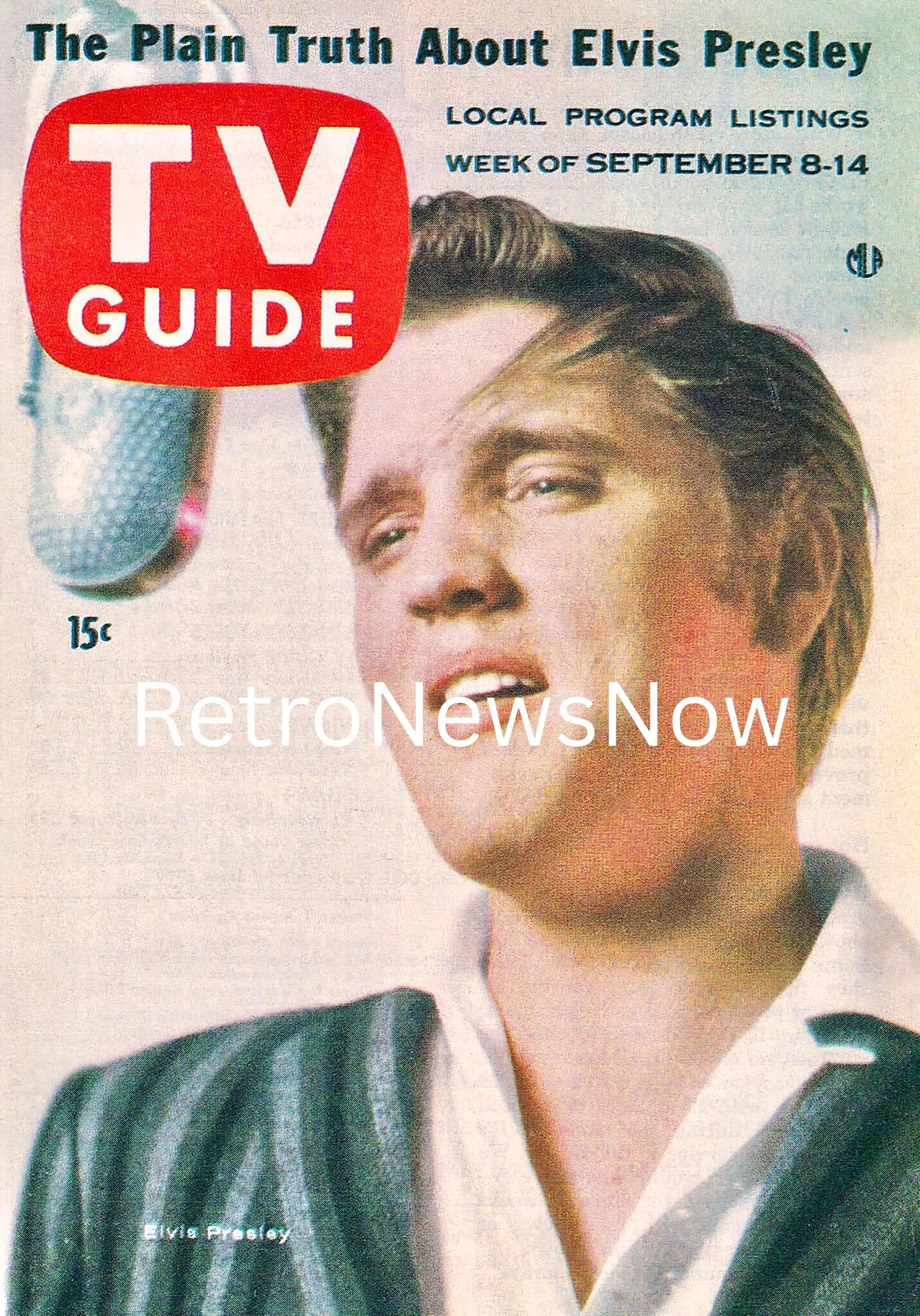 Elvis Presley – First TV Guide Cover 1956 Digital Printable | RetroNewsNow